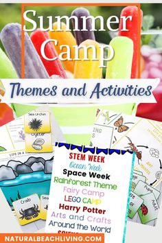 the summer camp theme and activities for kids to do with their teacher's class