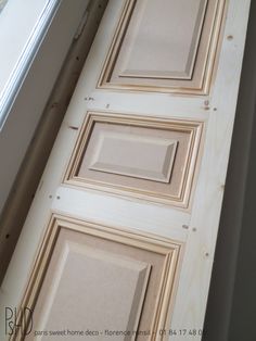 an unfinished door is shown in this image