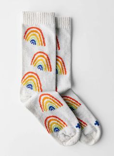 rainbow sock in natural – imogene + willie Rambow Socks, Fort Payne Alabama, Nashville Shopping, The Perfect Jeans, Imogene Willie, Indigo Textiles, Lost Socks, African Indigo, Rainbow Socks