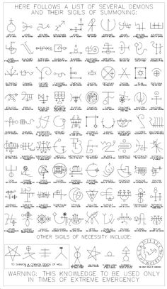 the symbols and their meanings are shown in two different styles, each with an individual's own language