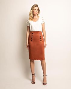 Miriam Skirt - Pencil 95% Polyester & Faux Suede 5% Elastane Lining - 100% Crepe with Polyester Made in Brazil our skirts are ideal for every occasion, be it a casual skirt, pencil skirt, pleated midi skirts or knee-length skirt for the office, a faux leather skirt or miniskirt for evening, or a party skirt for special occasions. Designed to fit perfectly and cut from premium fabrics, Whatever your selection and whatever you choose to wear it our skirts will elevate your look. To find our more about us visit my Instagram page @ellaofficialuk Visit us: www.ellaofficialuk.com Care Quick Wash - Washing Machine Dry Flat do not use tumble dry Iron low temperature Women Work Outfits, Work Outfits Frauen, Pencil Skirt Work, Pencil Skirt Casual, Pencil Skirt Outfits, Skirt Pencil, Party Rock, Skirt Pleated, High Waisted Pencil Skirt