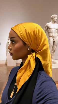 Headscarf Styles Bald, Loose Head Scarf, Silk Hair Wrap Styles, Greek Veiling Styles, Silk Scarf Hijab Style, Moroccan Head Scarf, Head Covering Styles, Silk Headwrap, Headscarf Styles