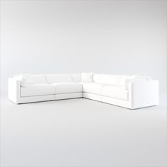 Our Malibu Collection is as laidback and effortlessly stylish as its name suggests. With comfy deep seating and a low-slung silhouette made for easy lounging. It’s the ultimate chill out/curl up/ spread out spot. | Malibu 5-Piece Sectional in Lovie Chalk | American Signature Furniture American Signature Furniture, Value City Furniture, City Furniture, Living Room Sectional, Living Room Furniture, Chalk, Sectional, Living Room, Furniture