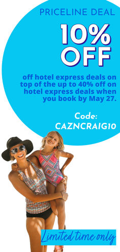 an advertisement for a hotel with two women in swimsuits and one man in cowboy hat