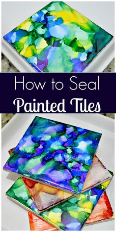 how to paint with sharpies and alcohol - free art supplies for kids, including stained glass coasters