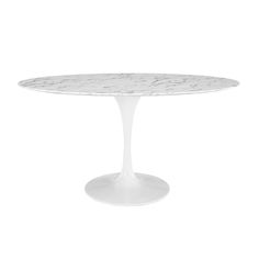 Oval Tulip Dining Table - Hausful Oval Tulip Dining Table, Modern Contemporary Kitchen, Marble Tables Design, Tulip Dining Table, Dining Table Sizes, Marble Top Dining Table, Artificial Marble, Dining Room Inspo, White Oak Hardwood Floors