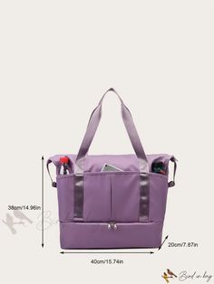 Bird in Bag - Expandable Luggage Storage Bag with Shoe Compartment, Perfect for Weekend and Overnight Travel, Weekend Hospital Bag Multifunctional Purple School Bag, Large Capacity Rectangular Practical Satchel, Practical Large Capacity Rectangular Satchel, Large Capacity Rectangular Travel Bag For Errands, Multifunctional Purple Bag For Daily Use, Purple Multifunctional Bag For Daily Use, Rectangular Travel Bag With Adjustable Strap For Errands, Purple Bag With Luggage Sleeve For Everyday Use, Purple Large Capacity Backpack