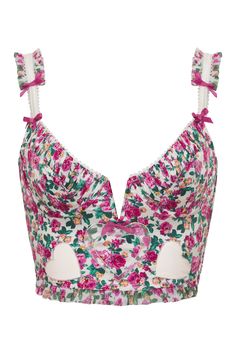 Heart Bloom Bustier – For Love & Lemons What The Heart Wants, Pink Garter, Lemon Top, Floral Bustier, Plaid Crop Top, Lace Bustier, Victoria Secret Lingerie, For Love & Lemons, Love And Lemons