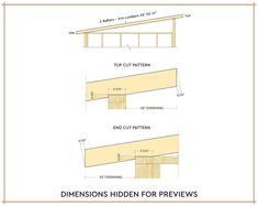 the diagram shows how to cut and glue different pieces of wood for this diy project