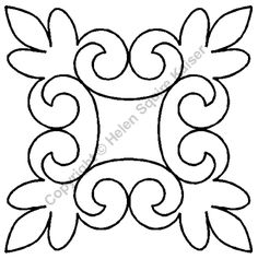 an image of a square with leaves and swirls in the shape of a rectangle