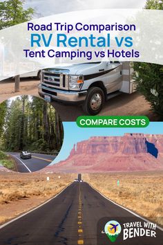 road trip comparison rv rental vs tent camping