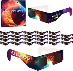 the glasses are designed to look like space