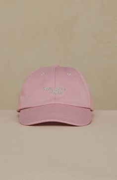 Blush Logo Hat Cotton twill fabric Embroidered logo Cotton twill sweatband 6 panel construction Leather self strap with metal slider Logo Hat, Nordstrom Store, Twill Fabric, Anniversary Sale, Cotton Twill Fabric, Sliders, Cotton Twill, Gift Shop, Blush