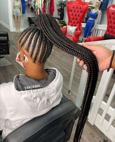 Braid Up Ponytail Black Women, Braided Cornrow Hairstyles Updo Ponytail, Medium Feed In Braids Ponytail, Cornrow Ponytail With Bangs, Updo Cornrows Braids Black Women, Braided Bun Hairstyles For Black Women, Updo Braided Hairstyles For Black Women, Cornrows Updo Ponytail, Braided Ponytail Hairstyles Feed In