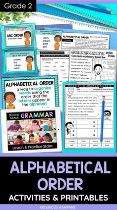 alphabetical order worksheets and Powerpoint lesson for second grade students Alphabetical Order Worksheets Grade 2, Alphabetical Order Activities, Alphabetical Order Worksheets, Abc Order Activities, 2nd Grade Grammar, Activities Worksheet, Powerpoint Lesson