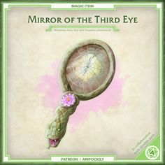 the cover for mirror of the third eye, with an image of a snake's head