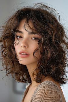 The Best Curly Hairstyles & Haircuts of 2024 Voluminous Curly Hair, Deep Brunette, Brunette Tones, Corte Shaggy, Best Curly Hairstyles, Best Long Haircuts, Short Wavy Haircuts, Curly Lob