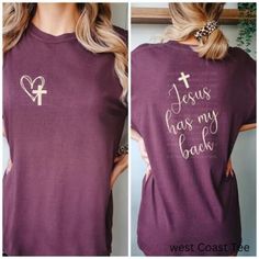 Jesus Has My Back T-shirt  Bella Canvas Brand Jeses Shirts, Jesus Has My Back Shirt, Jesus Loves You Shirts, Love Like Jesus Shirt, Jesus Loves You Tee Shirt, Perfectly Imperfect, Bella Canvas, Jersey Shorts, Cool T Shirts