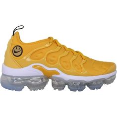 Headquartered in Beaverton, Oregon, Nike is the largest and most successful brand of shoes, sports equipment, clothing, and controlling more than 60% of the market and becoming a pop culture icon. Size: 6.5.  Color: Yellow.  Gender: female.  Age Group: adult. Beaverton Oregon, Air Vapormax Plus, Nike Air Vapormax Plus, White Running Shoes, Air Vapormax, Womens Nike, Nike Air Vapormax, Sports Equipment, Womens Sneakers