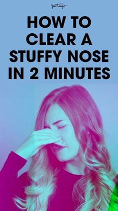 Stuffy nose? 3 instant hacks for cold relief.  Breathe easy again! Stuff Nose Remedies, Remedy For Sinus Congestion, Home Remedies For Sinus, Sinus Congestion Relief, Best Cough Remedy, Smart Hacks, Blocked Nose, Congestion Relief, Sinus Congestion