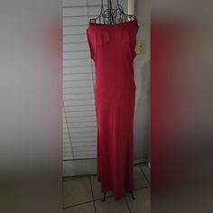 A European Style Cocktail Or Party Dress. Dress Is A Long Slim Maxi Gown. This Is Just A Straight Polyester/Spandex Form Fitting Gown With No Design. Bottom Of Dress Back Has A Sweep Train. Dress Has Stretch To It. Would Look Great With That Beautiful Set Of Sparkling Jewelry. Dress Is A Slip Over Dress With No Zipper To Worry About. Please Specify When Purchase Of Color Wanting. New And Never Worn. Colors Available: Size 10 Rose Red (#8); White (#6); Pink (#40); Red (#5) Stretch Sheath Maxi Dress, Sleeveless Stretch Bodycon Dress For Dinner, Sleeveless Stretch Dinner Dress, Stretch Sleeveless Dinner Dress, Stretch Sheath Maxi Evening Dress, Stretch Sheath Maxi Dress For Evening, Stretch Maxi Evening Dress For Dinner, Full Length Dress For Summer Night Out, Full Length Summer Dress For Night Out