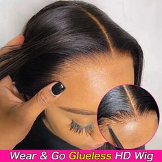 Product Description Item Glueless Wear & Go Wigs Human Hair Wig 180% Density Hair Material 100% Human Hair Wigs Hair Color Natural Color Length 10 Inches-32 Inches, Healthy and Full Ends Base Material HD Swiss Lace Cap Size Small/Medium/Large Natural Hairline The Wig Has Been Pre-Plucked, Natural Hairline is Easy to Restyle Delivery Time US 3-5 Business Day; European:5-7 Business Days; African: 10-15Days Return Policy Accept 30-day No Reason Return & Exchange, With Hair Not Be Used Services Any Bleached Hairline, Brazilian Lace Front Wigs, Glueless Wig, Straight Bob, Wigs Hair, Best Wigs, Wavy Curly Hair, Wig Human Hair, Lace Body