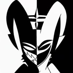 black and white drawing of an evil villain