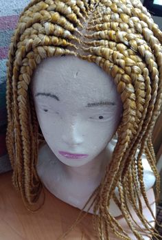 Gorgeous Cornrow  braided wig Synthetic Gold/white mix Gold Blonde Choose your favourite Cornrow Wig, Blonde Braids, Gold Blonde, Braided Wig, Cornrow, Cornrows Braids, Braids Wig, Black Braids, Hair Pieces