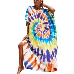 Hot Item *Fit For Different Body Types: The Kaftan Has A Length Of 55.51" (141 Cm), Shoulder Width Of 48.8" (124 Cm), And Bust Of 64.5" (164 Cm), Suitable For Us Size L-Xxl. The Kaftan-Style Design Creates A Tall, Slim Appearance And Accommodates Different Body Types. *Bohemian Style Design: This Plus-Size Kaftan Dress Blends 70s Style With Ethnic Bohemian Prints, Showcasing A Retro-Chic Look. The Deep V-Neckline Enhances The Sensual Neckline, Allowing You To Shine In Any Setting. *Lightweight A Summer Multicolor V-neck Maxi Dress, Multicolor V-neck Beach Dress For Vacation, V-neck Maxi Dress For Beach Cover-up In Summer, Tropical V-neck Maxi Dress For The Beach, Flowy V-neck Swimwear For Vacation, Flowy V-neck Beach Dress For Resort, Beachy Multicolor V-neck Cover-up, Printed V-neck Beach Dress For Summer, V-neck Sundress Style Cover-up For Beach Party