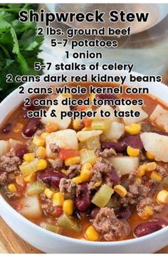 Shipwreck Stew, Ideas For Movie Night, Homemade Soup Recipe, Crockpot Soup Recipes, Low Carb Soup, Savory Soups, Soup And Stew, Crock Pot Soup, Easy Soups