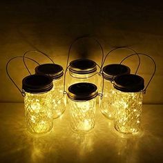 PRICES MAY VARY. Beautiful & Romantic Lights: Transform mason jars into fairy lights for romantic ambiance Solar Powered: 100% solar powered with no external wiring Energy Saving & Environment Friendly: Reuse mason jars and save energy Convenient & Safe: Automatically turn on/off with smart light sensor Pack of 6: Get 6 units with 10 LED lights and hangers for decoration ♥With this mason jar lights, you could make full use of your mason jar to DIY the beautiful garden decor, deck decor, patio de Mason Jar String Lights, Mason Jar Lights, Solar Mason Jars, Backyard Dreams, Led Fairy String Lights, Firefly Lights, Romantic Lighting, Mason Jar Lids, Mason Jar Lighting