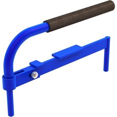 a pair of blue plastic handles with a black handle