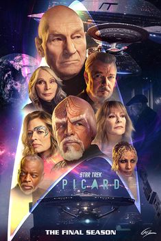 the final season poster for star trek picard, starring actors from all over the world