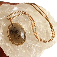 ad eBay - Handmade Natural Faceted Tourmaline Rutile Quartz Macrame Reiki Crystal Necklace - Buy Now, click the link (eBay) Artisan Jewelry Necklaces, Reiki Crystals, Rutile Quartz, Buy Necklace, Handcrafted Artisan Jewelry, Artisan Jewelry, Click The Link, Crystal Necklace, Reiki