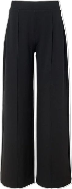 DEREK LAM 10 CROSBY Tempest wide leg knit trouser black Black Viscose Pants For Work, Black Viscose Workwear Pants, Elegant Black Viscose Wide Leg Pants, Elegant Black Wide Leg Viscose Pants, Stretch Viscose Wide Leg Pants For Work, Chic Black Viscose Wide Leg Pants, Dear Frances, The Tempest, Derek Lam 10 Crosby