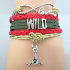 a bracelet with the word wild written on it