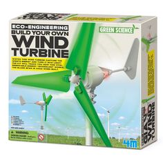 Harness the wind and convert it into energy by building your own turbine! Watch the Wind Turbine capture the wind's energy and turn it into light Kit will teach you how this vital renewable-energy technology works WHAT'S INCLUDED 1 wind turbine Ages: 8 years & up Requires empty 2 liter soda bottle & cross head screwdriver(not included) Imported Model no. 3018  Size: One Size. Color: Multicolor. Gender: unisex. Age Group: kids. Renewable Energy Technology, Solar Energy Diy, Virtual Reality Technology, Solar Wind, Diy Solar, Wind Energy, Energy Technology, Science Kits, Wind Power