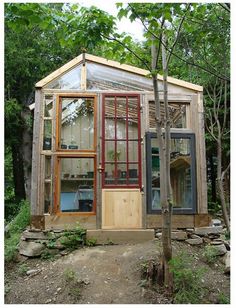 Recycled Windows, Salvaged Windows, Potting Sheds, Garden Greenhouse