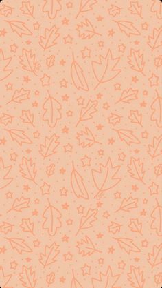 an orange background with stars and leaves