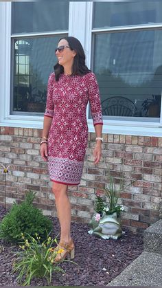 Red Dress, Casual Dress, Long Sleeve Dress, Red