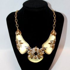 Beautiful New With Tags Badgley Mischka "Belle" Statement Necklace To Catch The Eye And Initiate Adoration By All With Whom You Come In Contact Wth. See Photos For Measurements. The Length Is Adjustable. Condition Is New With No Missing Stones Or Flaws. Dazzling Gold Necklaces For Evening, Elegant Gold Rhinestone Necklace For Formal Occasions, Elegant Gold Crystal Rhinestone Necklace, Luxury Gold Bridal Necklace For Evening, Chic Crystal Necklaces For Evening, Chic Evening Crystal Necklaces, Chic Formal Necklace With Rhinestones, Elegant Metal Bridal Necklace With Rhinestones, Elegant Gold Crystal Necklace