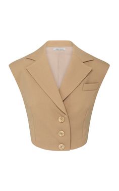 Anna Quan Adrienne Twill Cropped Vest Anna Quan Dress, Anna Quan, Waistcoat Woman, Short Dress Styles, Waist Coat, Vest Designs, Cover Style, Cropped Vest, Classic Women