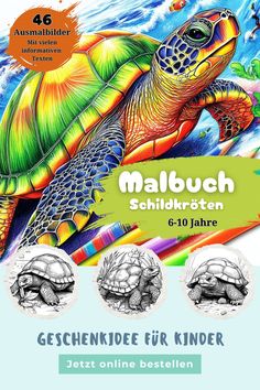 an image of a poster with three turtles and the words mallouch in german