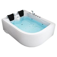 an inflatable bathtub with two seats on the front and back sides, is shown