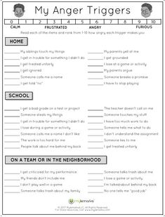 a printable worksheet to help students learn how to read and understand their feelings