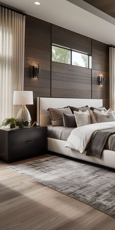 luxury large master bedroom interior design, resonating with contemporary American style in a USA house King Size Bed Master Bedrooms, King Size Bed Designs, Contemporary Bedroom Sets, King Sized Bedroom, Cama King Size, Luxury Bedroom Master, Inspire Me Home Decor, King Bedroom, Teen Bedroom Decor