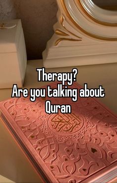 a pink book with the words therapy? are you talking about uraann?