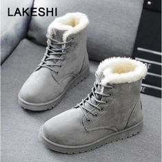 Ankle Snow Boots, Fur Snow Boots, Warm Winter Boots, Popular Boots, Snow Boots Women, Women Boots, Winter Snow Boots, Winter Boots Women, Lace Up Ankle Boots