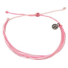 Preppy Jewelry Pura Vida, Pink Pura Vida Bracelet, Ours Vida Bracelets, Pur Vida Bracelet, Preppy Pura Vida Bracelets, Puts Vida Bracelets, Adjustable Pink Nylon Cord Bracelet, Pink Braided Bracelet With Adjustable Cord As Gift, Adjustable Pink Friendship Bracelets