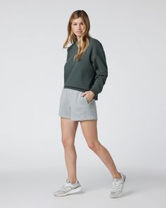 Extra soft French terry and an adjustable waistband give the Sedona Sport Short an elevated level of comfort. They’re a casual essential on their own and pair perfectly with the Sedona Sport Crew pullover. | Vuori Sedona Sport Shorts | Light Heather Grey | XS Vuori makes premium performance apparel inspired by the active Coastal California lifestyle; an integration of fitness, surf, sport, and art. Breaking down the boundaries of traditional activewear, we are a new perspective on performance ap Coastal California, California Lifestyle, Oversized Crewneck, Fleece Shorts, Lounge Shorts, Adjustable Waistband, Womens Fleece, Nice Shorts, Performance Outfit